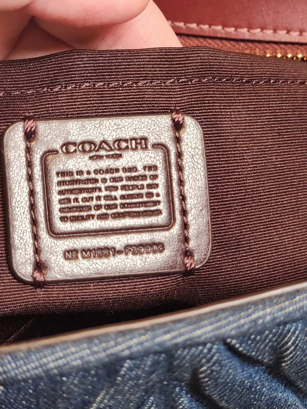 Coach Blake Carryall 25 in Quilted Denim (Style F39905)